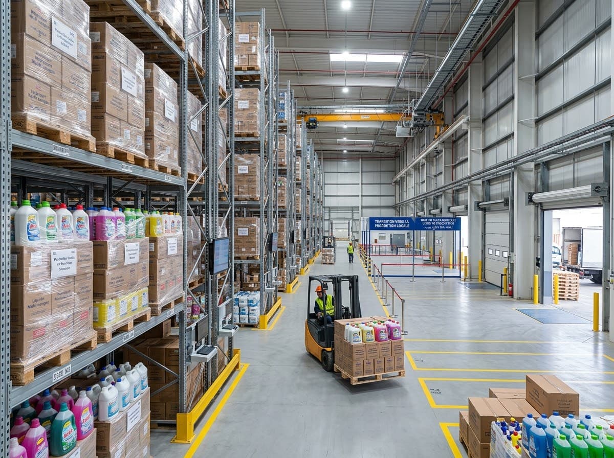 Entrepôt de produits d’hygiène et logistique de distribution