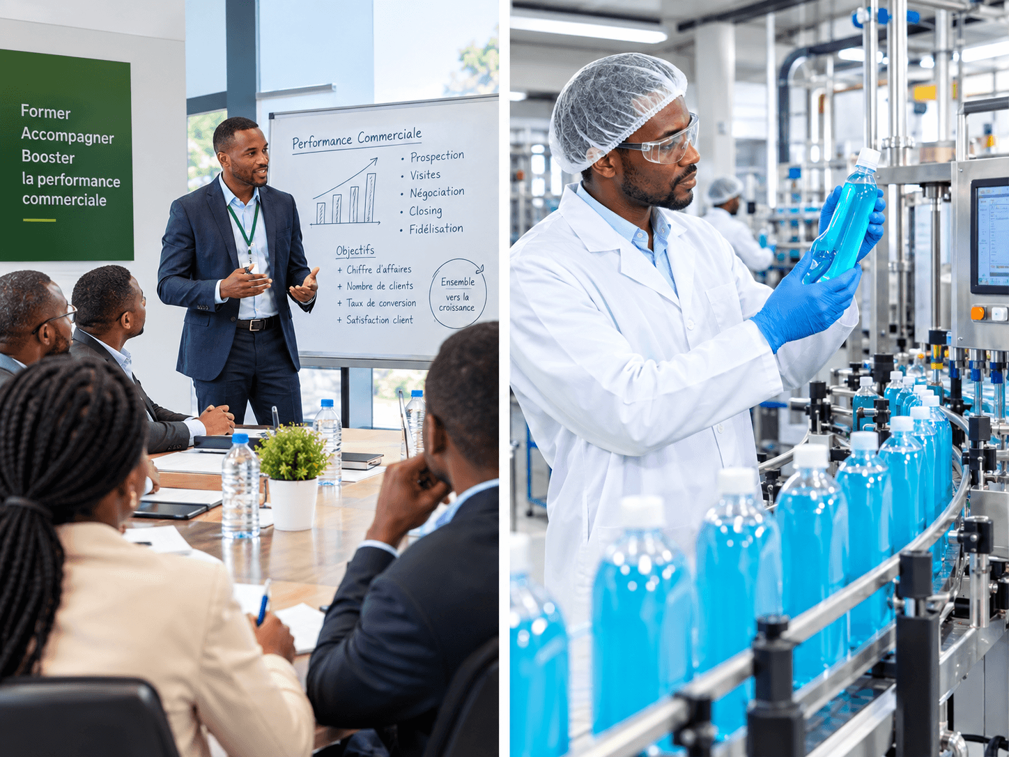 Formation commerciale et production industrielle de produits d’hygiène